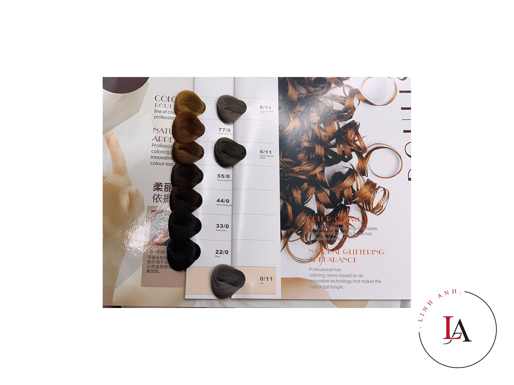 Bảng màu thuốc nhuộm tóc Roulisi